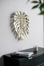 18.9x13.4x1.4" Gold Monstera Leaf Wall DÃƒÂ©cor