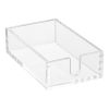 Acrylic Napkin Holder, 9.1 x 5.5 x 2.6 inch, Clear Bathroom Guest Towel Storage Tray with U-Shaped Opening, Disposable Paper Towel Holder for Bathroo