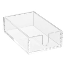 Acrylic Napkin Holder, 9.1 x 5.5 x 2.6 inch, Clear Bathroom Guest Towel Storage Tray with U-Shaped Opening, Disposable Paper Towel Holder for Bathroo