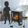 18 inch Freestanding Electric Fireplace Stove heater with 3D Flame effect
