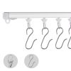 Ceiling Curtain Track Set, 9.9 FT/3 Meter, Self Adhesive, No Drill Ceiling Track System for Curtains, Room Divider Curtain Track Ceiling Mounted for