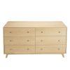 6 Drawer Dresser, Wooden Chest of Drawers with Sliding with Anti-tip Device, Modern Minimalist Dresser Chest, Closet Storage Organizer for Living Roo