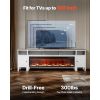 Fireplace TV Stand, Farmhouse Fireplace TV Stand for TVs up to 100 inch, Farmhouse Entertainment Center with 60 inch Fireplace & Storage Drawers for