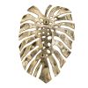 18.9x13.4x1.4" Gold Monstera Leaf Wall DÃƒÂ©cor