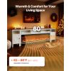Fireplace TV Stand, Farmhouse Fireplace TV Stand for TVs up to 100 inch, Farmhouse Entertainment Center with 60 inch Fireplace & Storage Drawers for