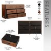 6-Drawer Dresser with Large Fabric Drawers, Walnut
