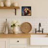 Kodiak Bear Framed Metal Print Bathroom, Kitchen, Office, Home Decor Wall Art Ready to Hang, Square, 8X8