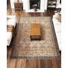 Area Rug, 7.5 x 9.5 ft Large Washable Rug, Non-Slip and Tear-Resistant Soft Carpet, Pet & Child Friendly Vintage Area Rugs, Indoor Mat for Bedroom, L