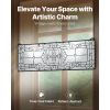 Stained Glass Window Panel, 35.2" x 13" Tiffany Style Hanging Transom Window Panel with Chain, Large Horizontal Rectangle Stain Glass, Vintage Tradit