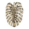 24.8x17.3x2" Gold Monstera Leaf Wall DÃƒÂ©cor