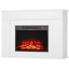 43 inch Freestanding Fireplaces, 1500W 5120BTU Fake Electric Fireplace Stove Heater with Mantel, Overheating Protection, Adjustable Flames,Timer, Rem
