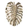 24.8x17.3x2" Gold Monstera Leaf Wall DÃƒÂ©cor