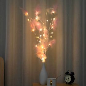 White Twig Branches 32IN 100 LED with Timer Battery Operated; Artificial Tree Branch with Warm White Lights for Holiday Xmas Party Decoration Indoor (Color: as pic F)