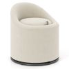 Barrel Chair with Storage 360Ã‚Â° Swivel Upholstered Vanity Chair