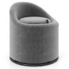 Barrel Chair with Storage 360Ã‚Â° Swivel Upholstered Vanity Chair