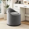Barrel Chair with Storage 360Ã‚Â° Swivel Upholstered Vanity Chair